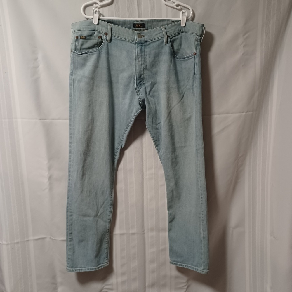 Polo Ralph Lauren Jeans Mens 38x30 Blue Sullivan Slim Light‎ Wash Stretch Denim
